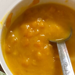 低脂肪牛乳で優しい味のかぼちゃスープ！